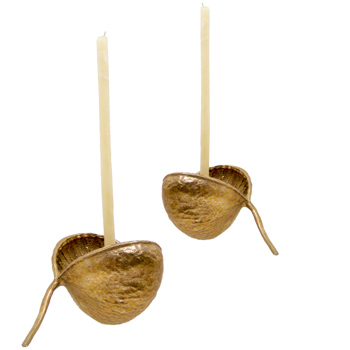 Brass Pod Candlestick